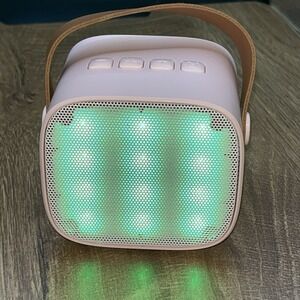 Karaoke Brand Machine Portable Bluetooth Speaker NO Microphone Pink Handle Works